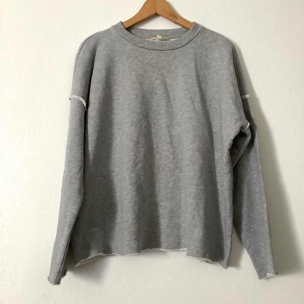 Eileen Fisher Gray Boxy Organic Cotton Sweater Size S/P
